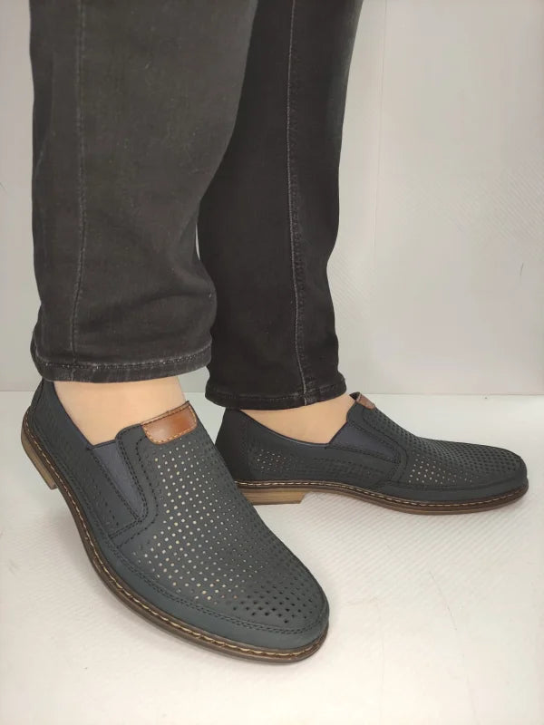 PANTOFI PERFORATI BARBATI RIEKER 13459-14 BLEUMARIN