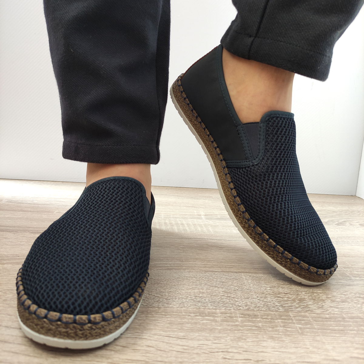 PANTOFI PERFORATI CASUAL BARBATI RIEKER B5265-14 BLEUMARIN - imagine 3