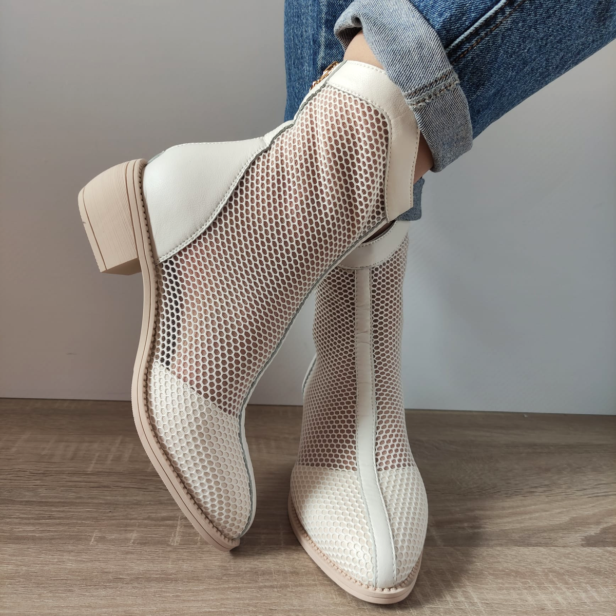 PANTOFI PERFORATI CASUAL DAMA FORMAZIONE 630037 BEJ - imagine 3