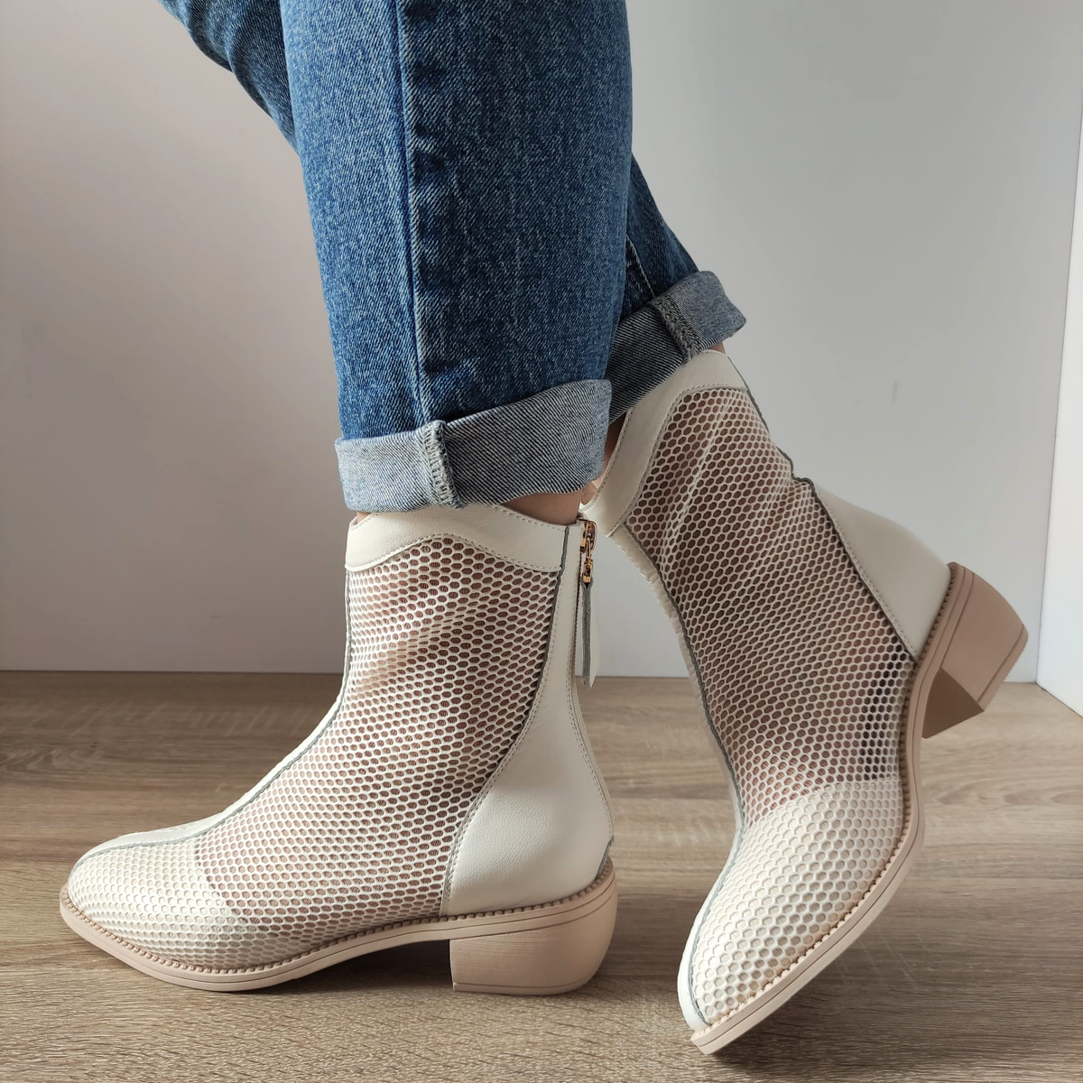 PANTOFI PERFORATI CASUAL DAMA FORMAZIONE 630037 BEJ - imagine 5