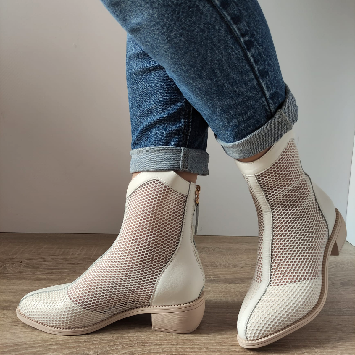 PANTOFI PERFORATI CASUAL DAMA FORMAZIONE 630037 BEJ - imagine 2