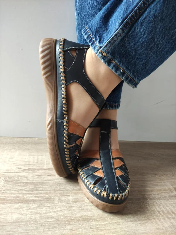 PANTOFI CASUAL PERFORATI DAMA PASS 60027C 42-N BLEUMARIN CU MARO - imagine 4