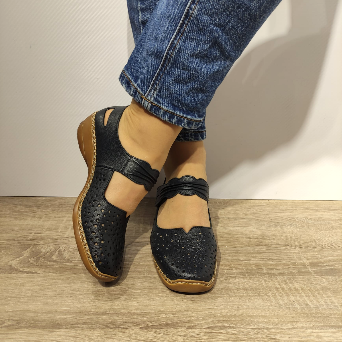 PANTOFI PERFORAȚI CASUAL DAMĂ RIEKER 41399-14 - imagine 5