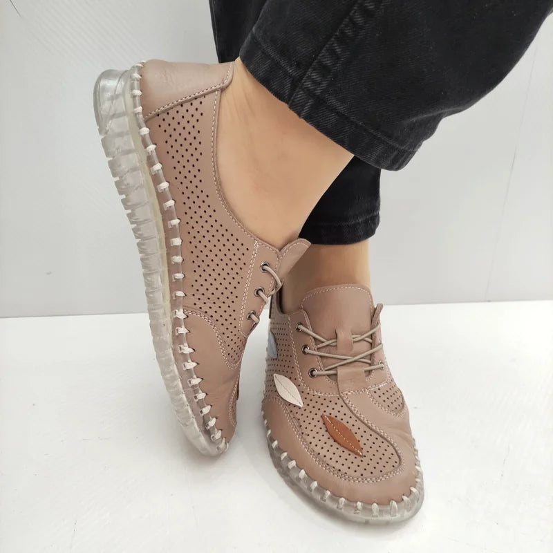 PANTOFI PERFORATI DAMA BIO FLEX ST-622 GREJ - imagine 4