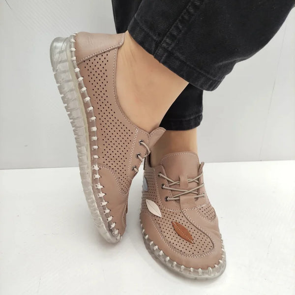 PANTOFI PERFORATI DAMA BIO FLEX ST-622 GREJ - imagine 4
