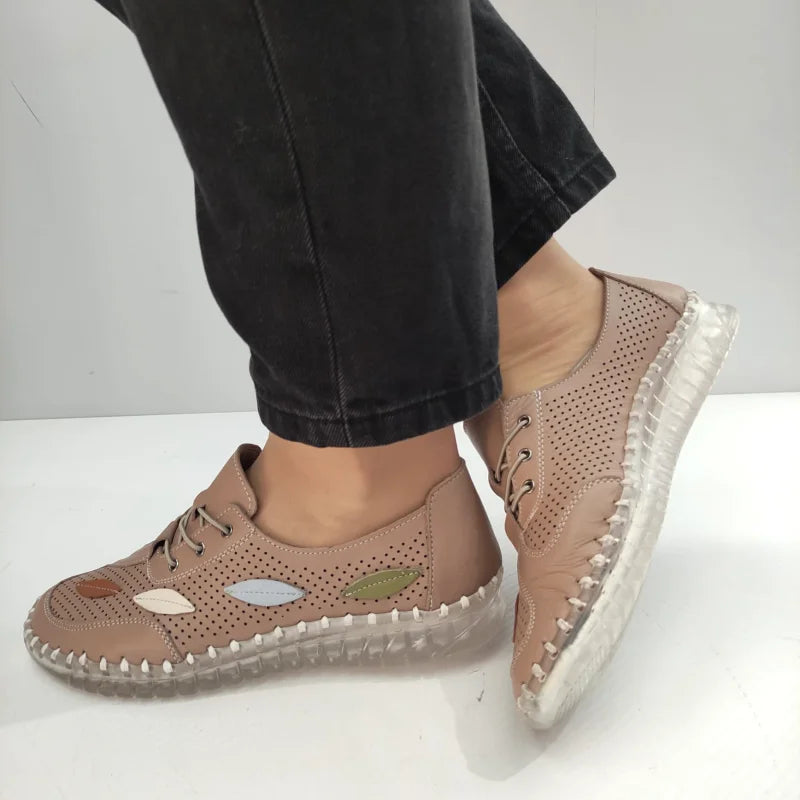 PANTOFI PERFORATI DAMA BIO FLEX ST-622 GREJ - imagine 3