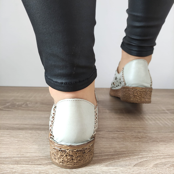 PANTOFI CASUAL PERFORATI DAMA DOGATI 7154-1 GRI - imagine 4