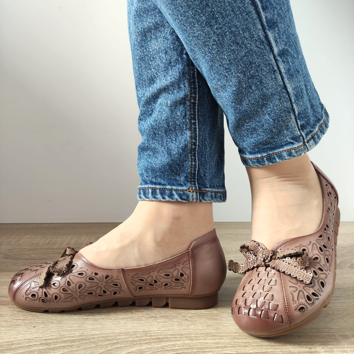 PANTOFI PERFORATI DAMA FORMAZIONE 106 APRICOT - imagine 3