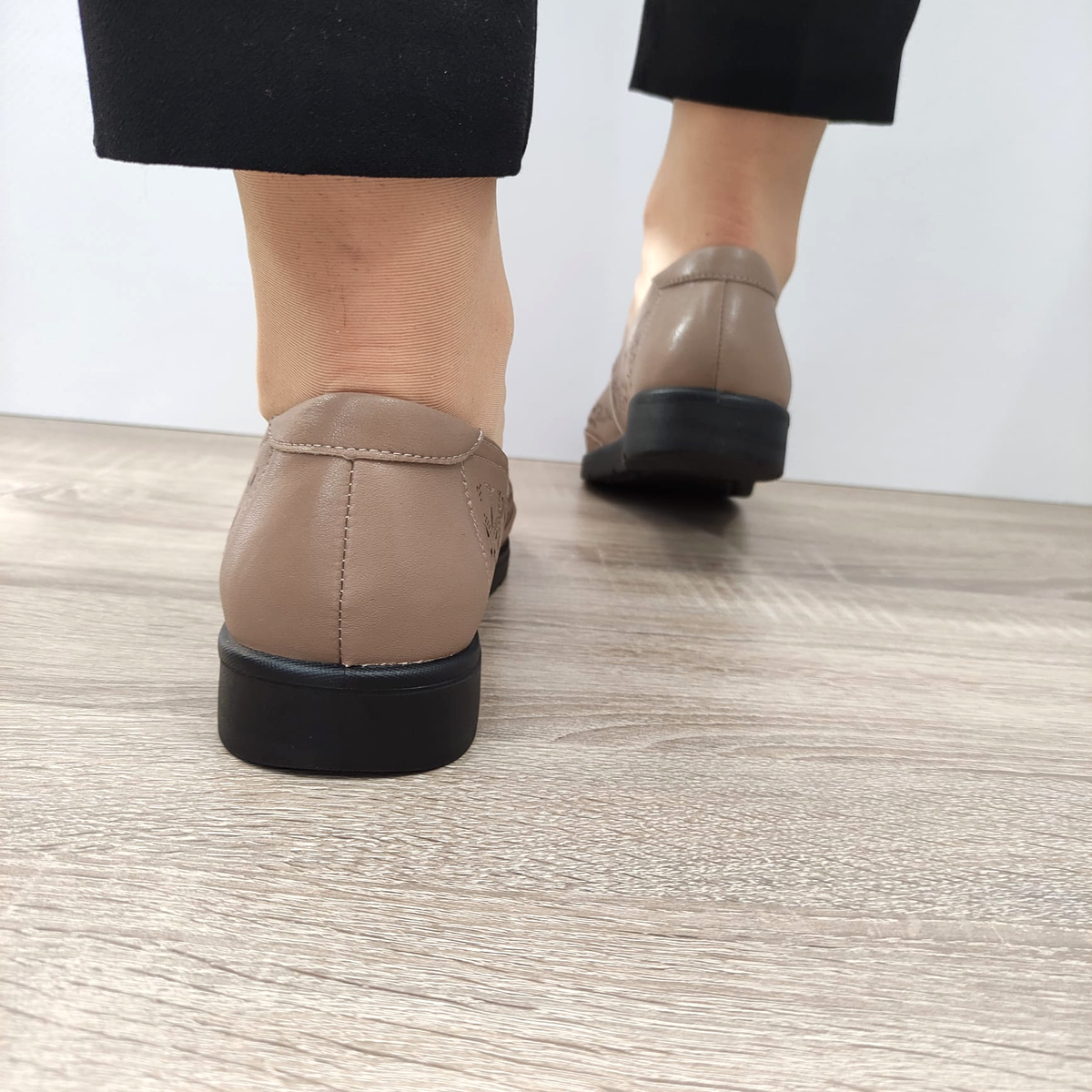 PANTOFI CASUAL PERFORATI DAMA FORMAZIONE 33196WTP APRICOT - imagine 4