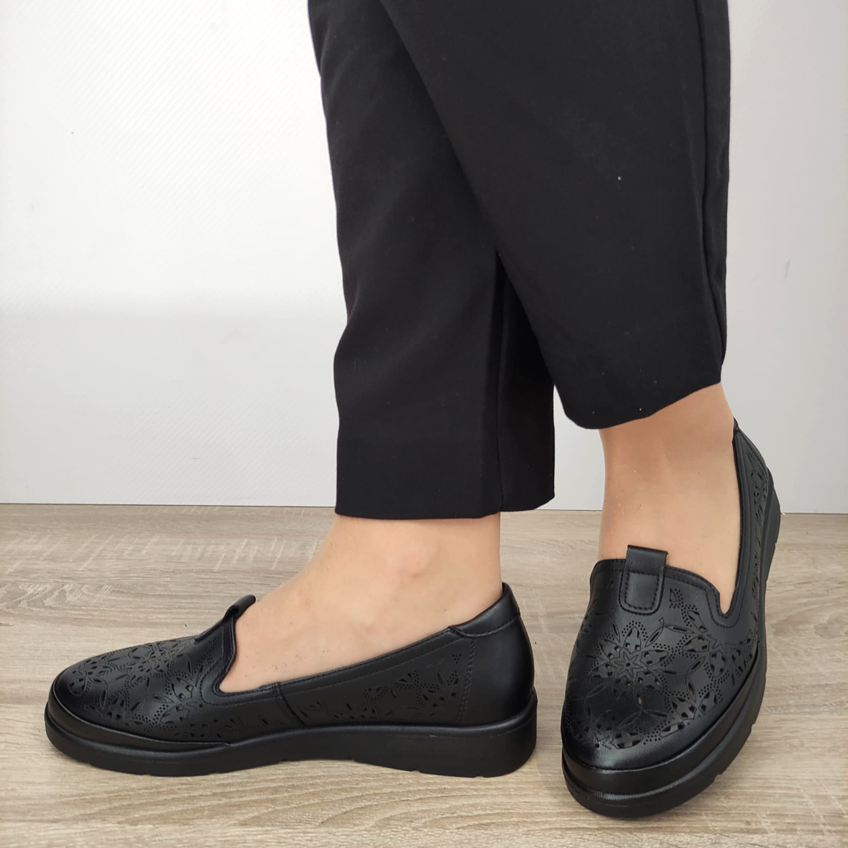 PANTOFI PERFORATI DAMA FORMAZIONE 33196WTP NEGRI - imagine 7