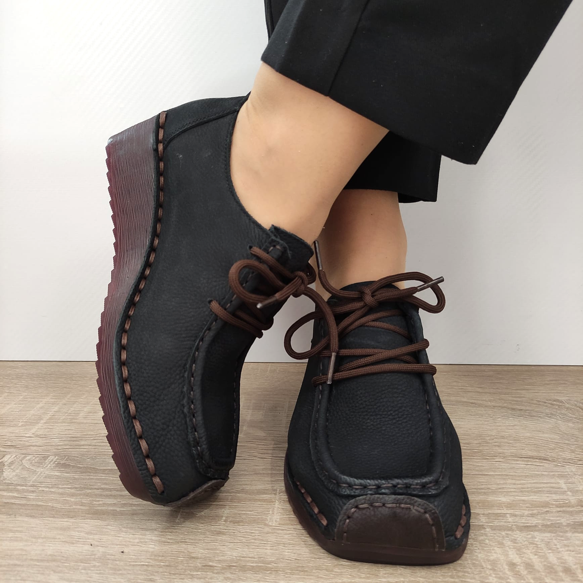 PANTOFI PERFORATI DAMA FORMAZIONE 33196WTP NEGRI - imagine 8