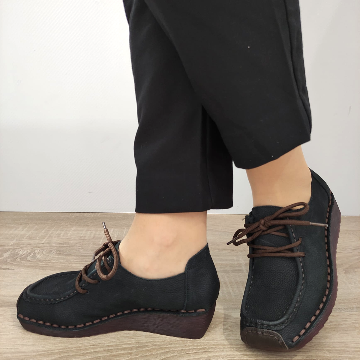 PANTOFI PERFORATI DAMA FORMAZIONE 33196WTP NEGRI - imagine 3