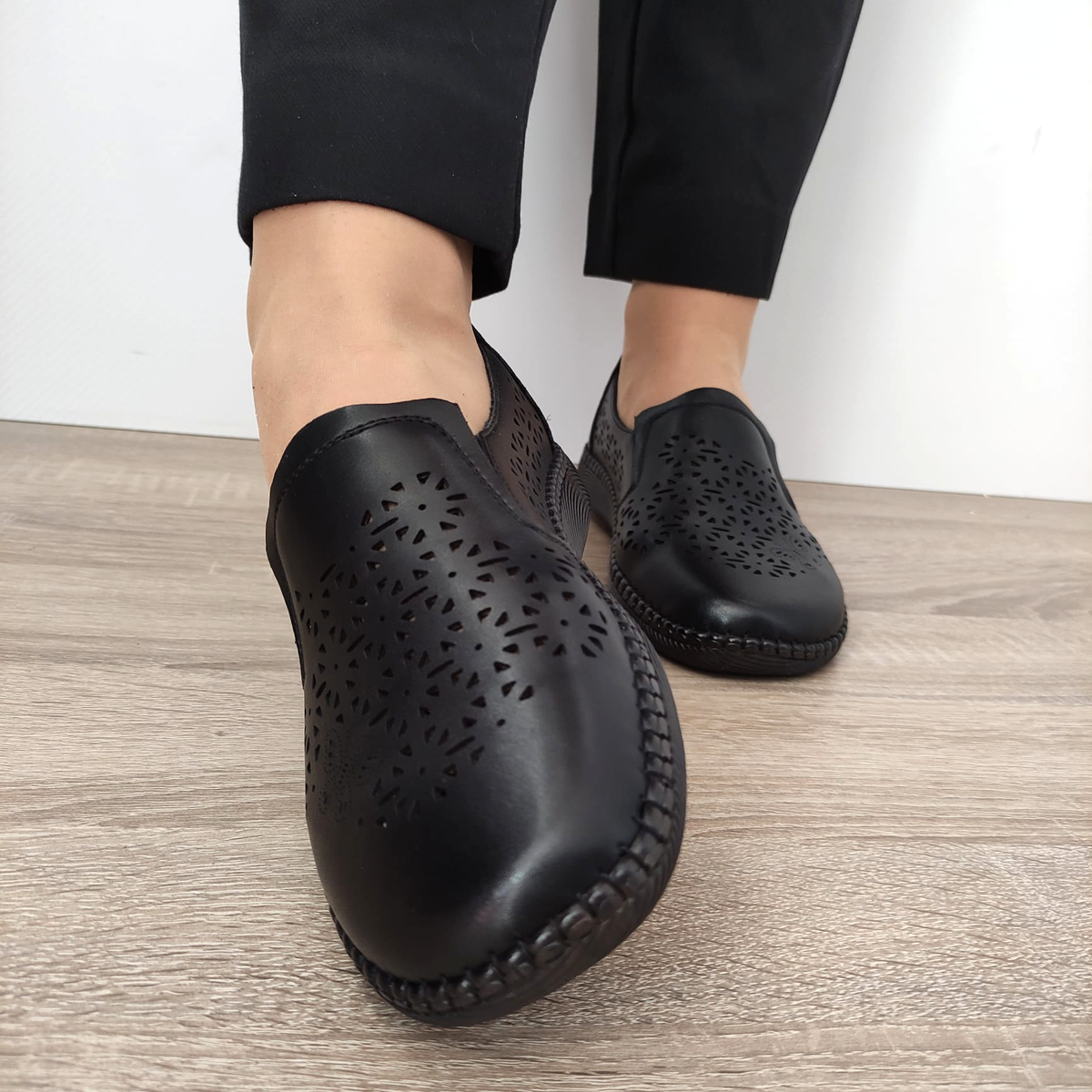 PANTOFI PERFORATI DAMA FORMAZIONE 991-1 NEGRI - imagine 5