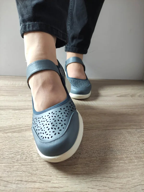 PANTOFI CASUAL PERFORATI DAMA PASS 860022B 51-N ALBASTRI DENIM - imagine 3