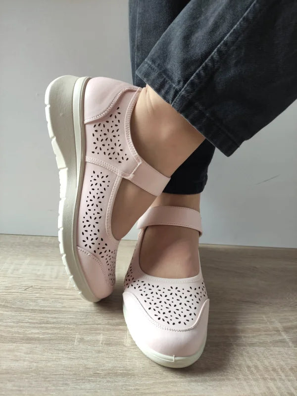 PANTOFI CASUAL PERFORATI DAMA PASS 860022C C5-N ROZ NUDE