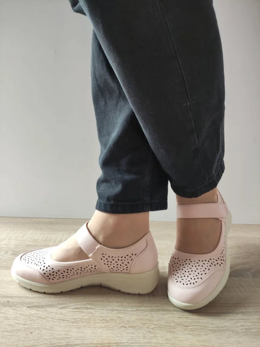 PANTOFI CASUAL PERFORATI DAMA PASS 860022C C5-N ROZ NUDE