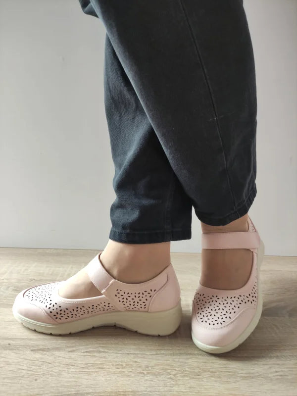 PANTOFI CASUAL PERFORATI DAMA PASS 860022C C5-N ROZ NUDE - imagine 2