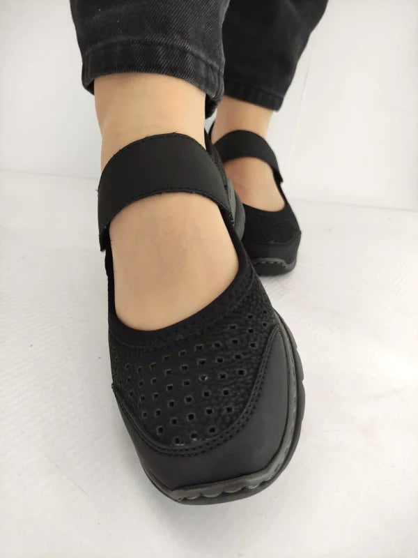 PANTOFI PERFORATI DAMA RIEKER L32B5-00 NEGRI