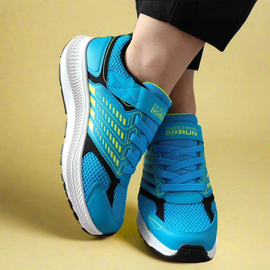 PANTOFI SPORT COPII / ADOLESCENTI SKECHERS 405043 TQBK TURCOAZ - imagine 4