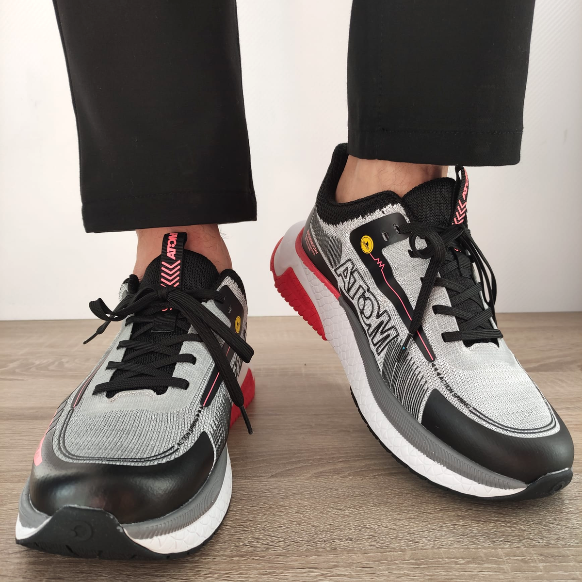PANTOFI SPORT BARBATI ATOM SHARK AT130 GRI + NEGRU - imagine 4