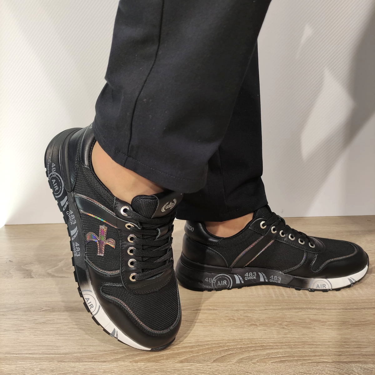 PANTOFI SPORT BARBATI FRANCO GERARDO 9010 NEGRI - imagine 4
