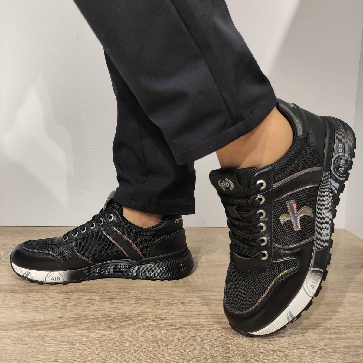 PANTOFI SPORT BARBATI FRANCO GERARDO 9010 NEGRI - imagine 2