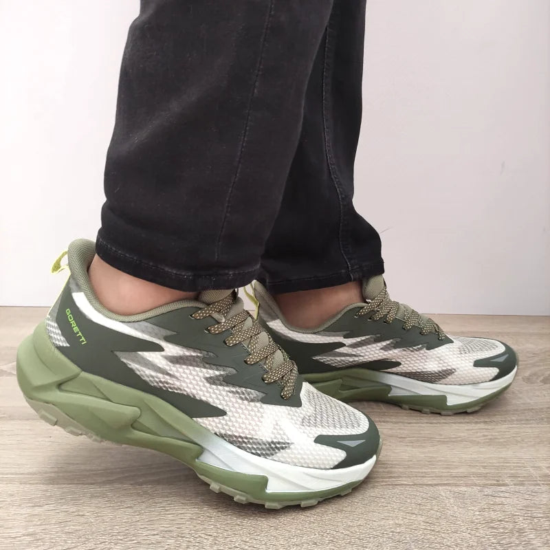 PANTOFI SPORT BARBATI GORETTI 30126 VERZI OLIVE - imagine 2