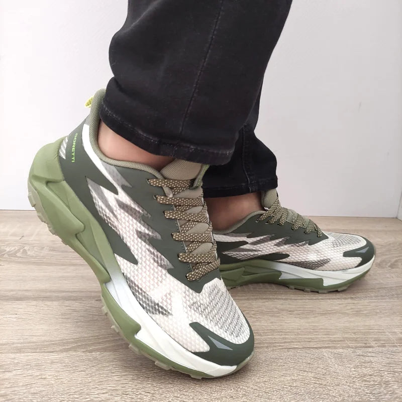 PANTOFI SPORT BARBATI GORETTI 30126 VERZI OLIVE - imagine 3