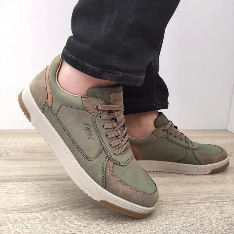PANTOFI SPORT BARBATI RIEKER 17506-52 VERDE KAKI
