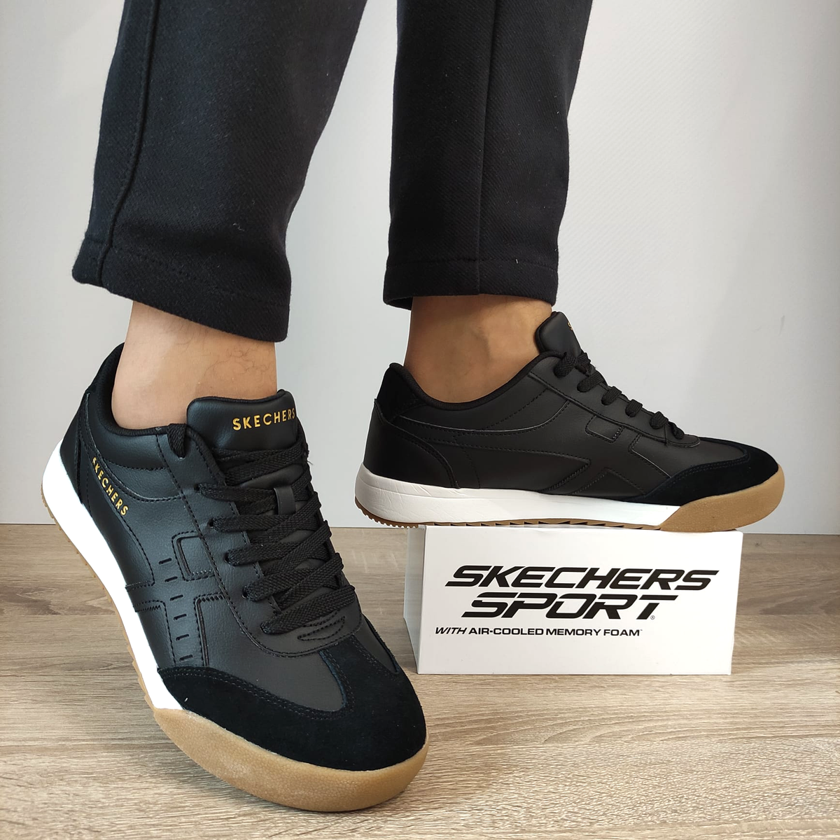 PANTOFI SPORT BARBATI SKECHERS 183280 BLK - imagine 2