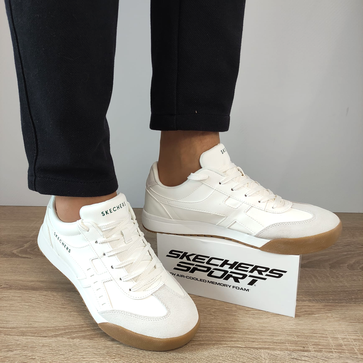 PANTOFI SPORT BARBATI SKECHERS 183280 WHT - imagine 2