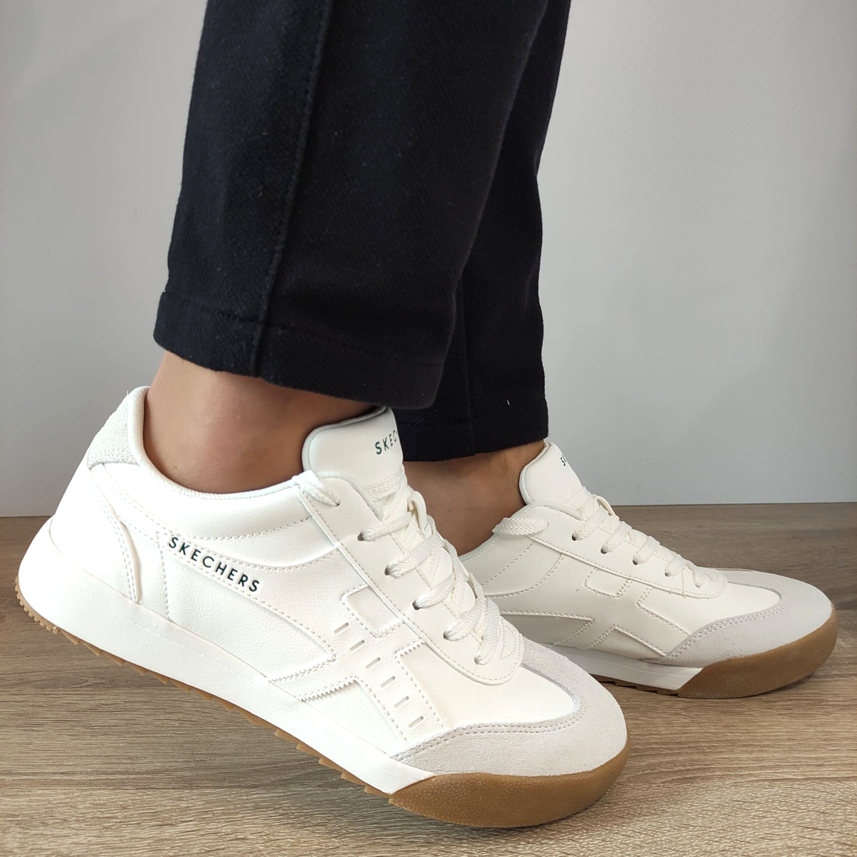 PANTOFI SPORT BARBATI SKECHERS 183280 WHT - imagine 3
