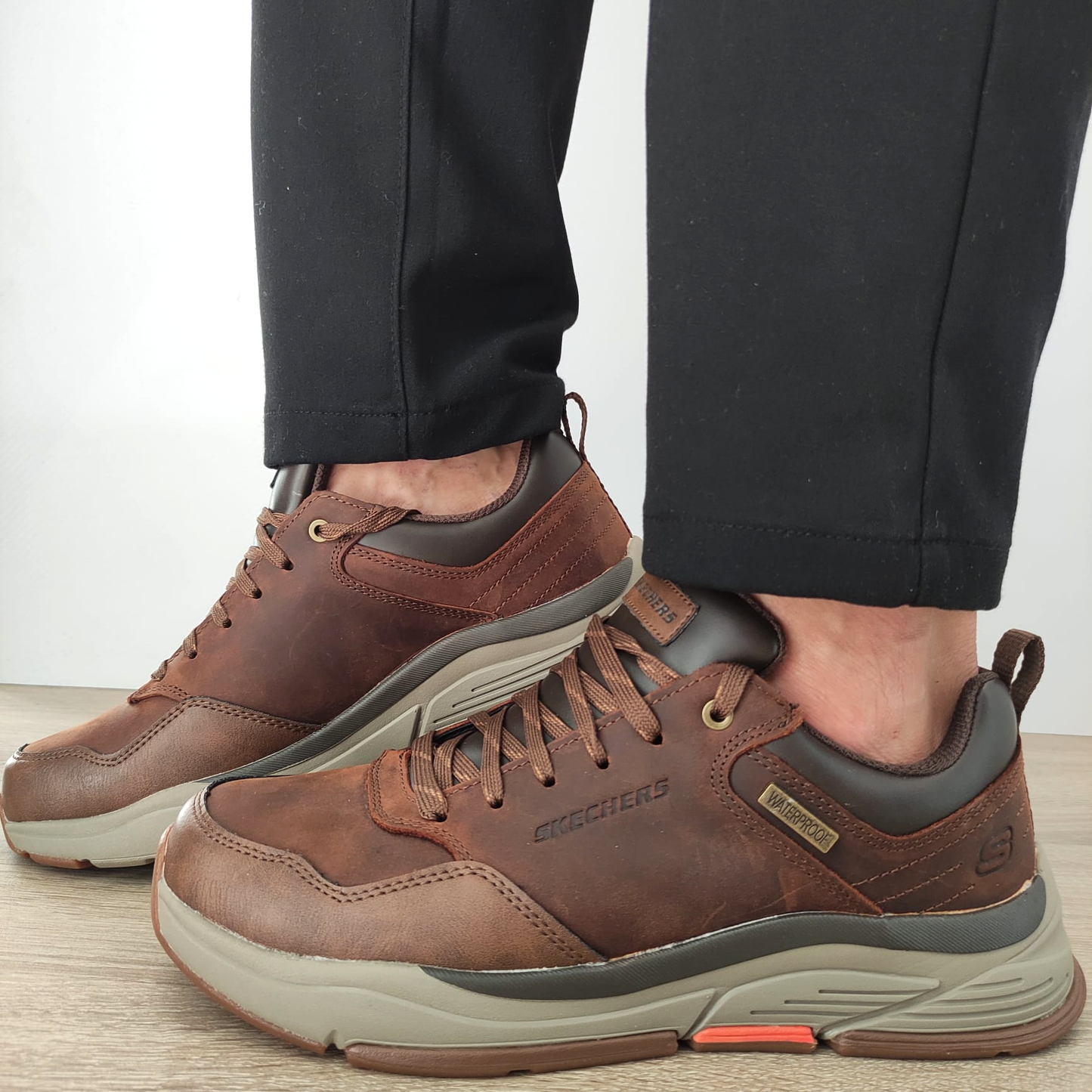 PANTOFI SPORT BARBATI SKECHERS 210021 CDB MARO - imagine 6