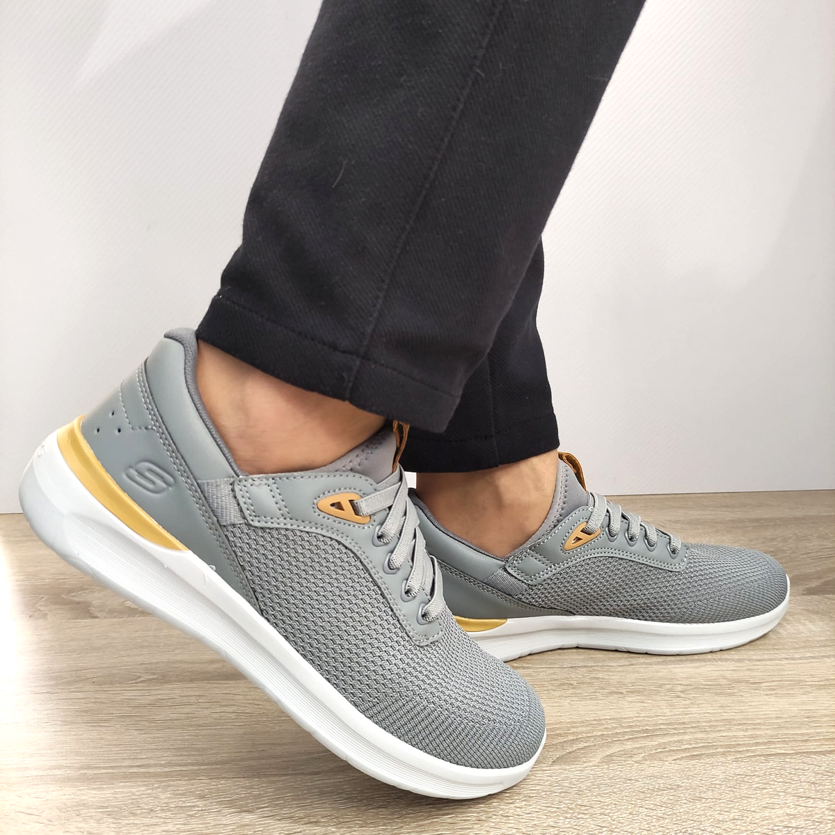PANTOFI SPORT BARBATI SKECHERS 210406 GRY - imagine 2