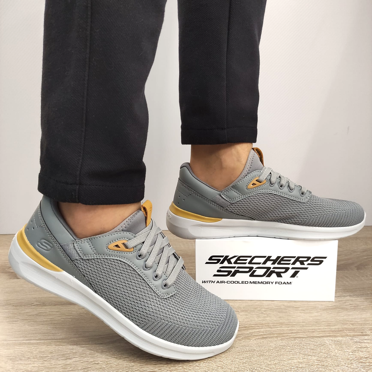 PANTOFI SPORT BARBATI SKECHERS 210406 GRY - imagine 7