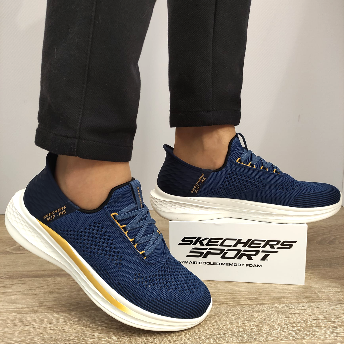 PANTOFI SPORT BARBATI SKECHERS 210810 BLU - imagine 3