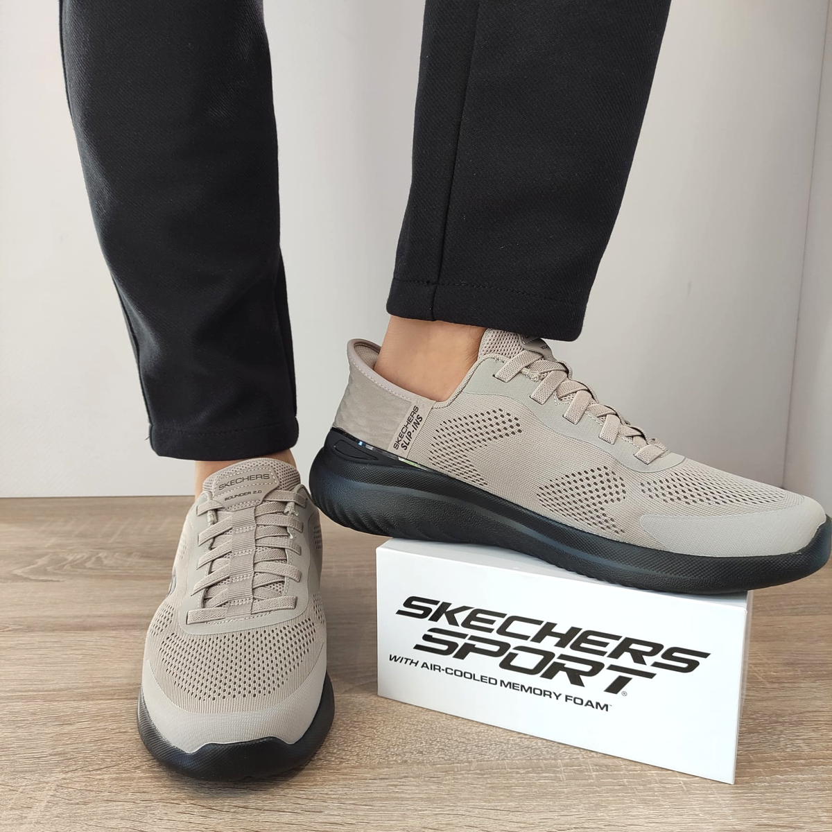 PANTOFI SPORT BARBATI SKECHERS 232459 TPBK - imagine 3