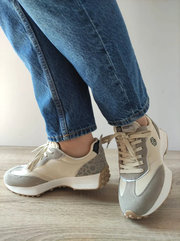 PANTOFI SPORT DAMA GORETTI 27555 BEJ - imagine 2
