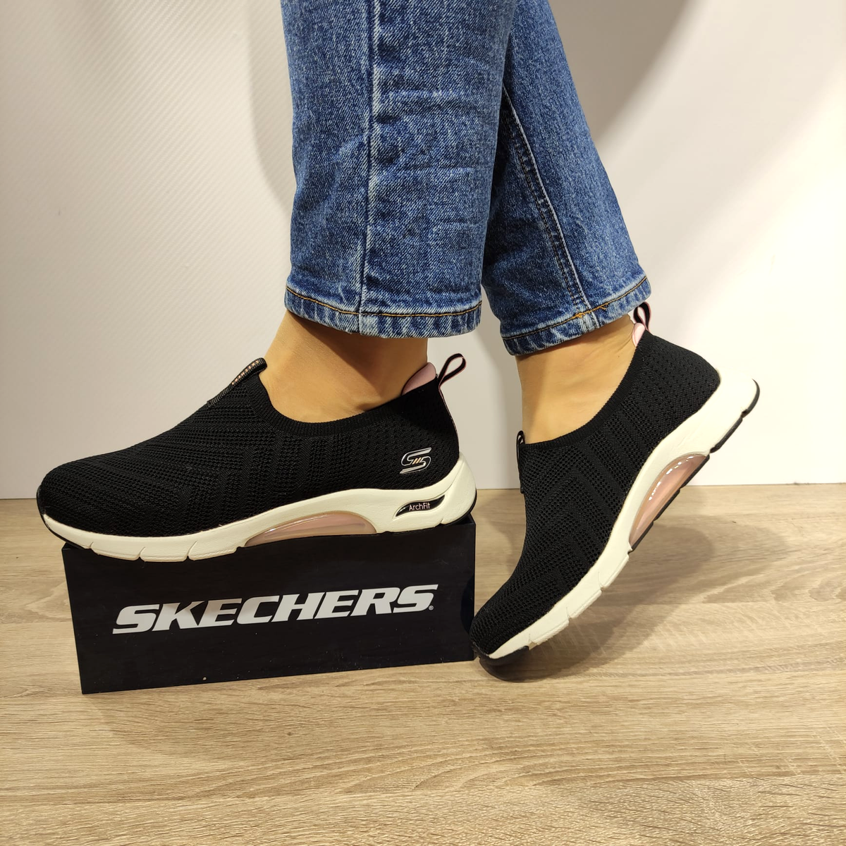 PANTOFI SPORT DAMA SKECHERS 104251 BKLP - imagine 2