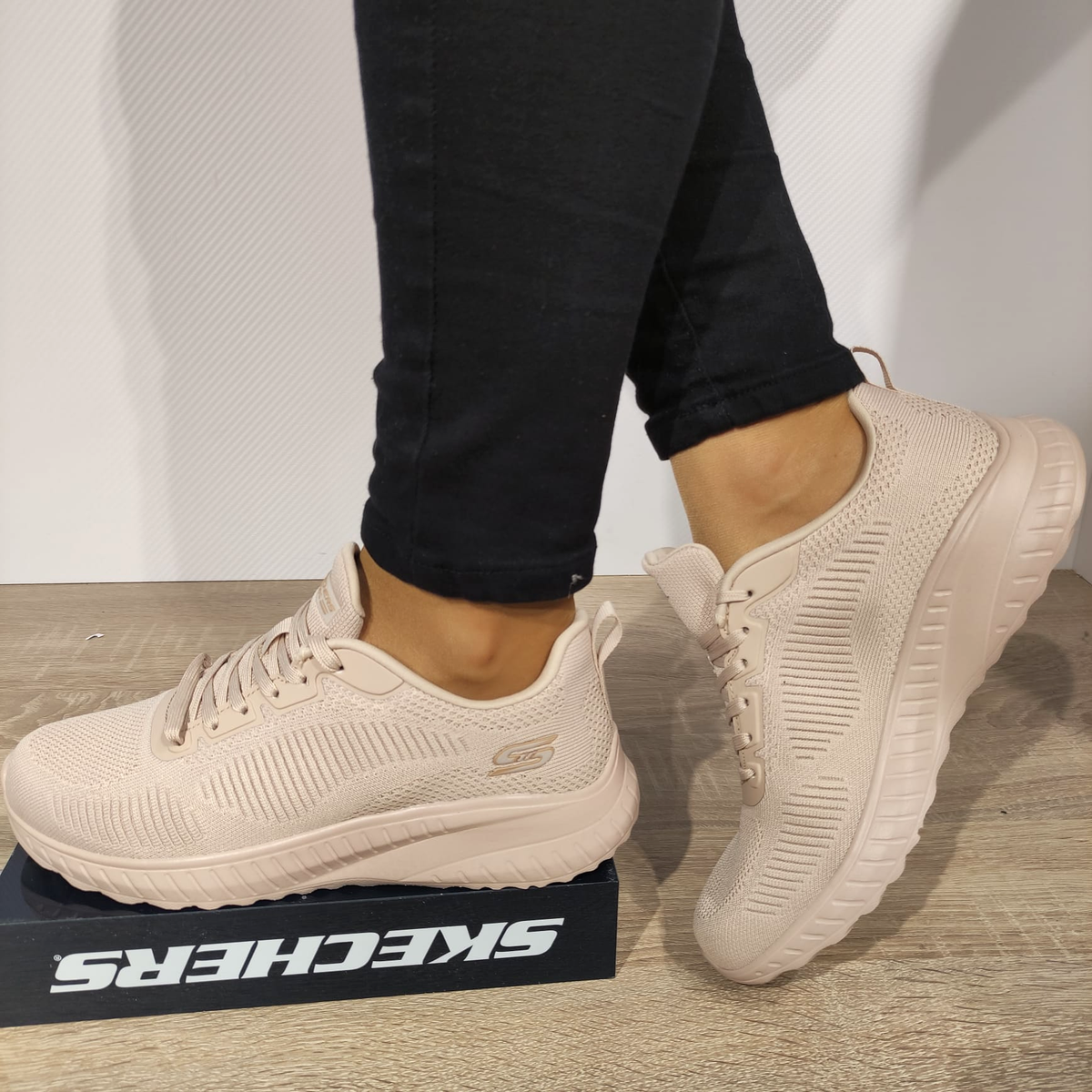 PANTOFI SPORT DAMA SKECHERS 117209 NUDE - imagine 2