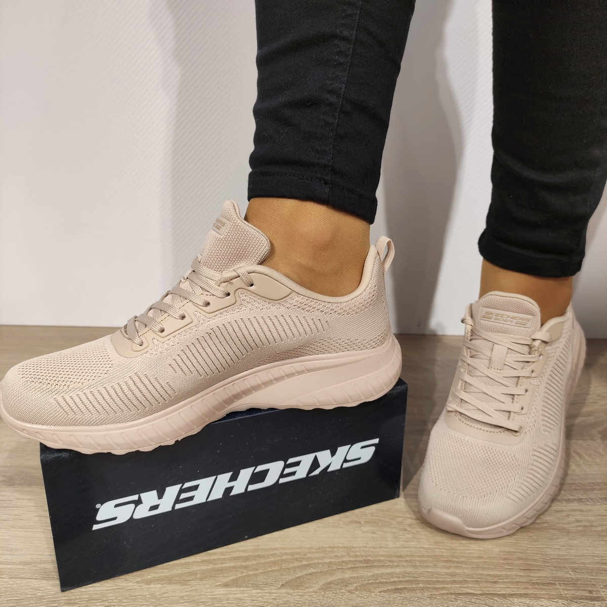 PANTOFI SPORT DAMA SKECHERS 117209 NUDE - imagine 4
