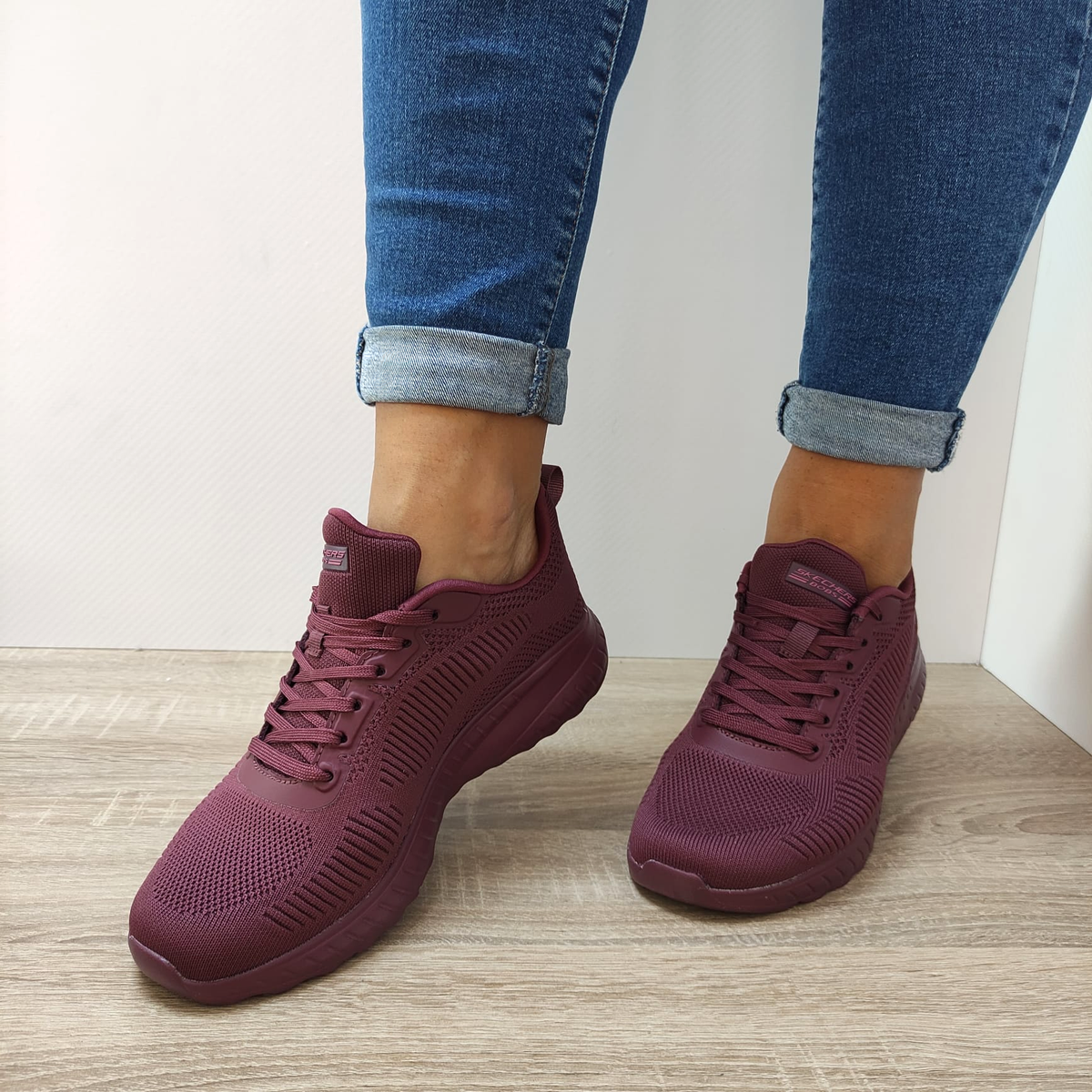 PANTOFI SPORT DAMA SKECHERS 117209 PLUM - imagine 3