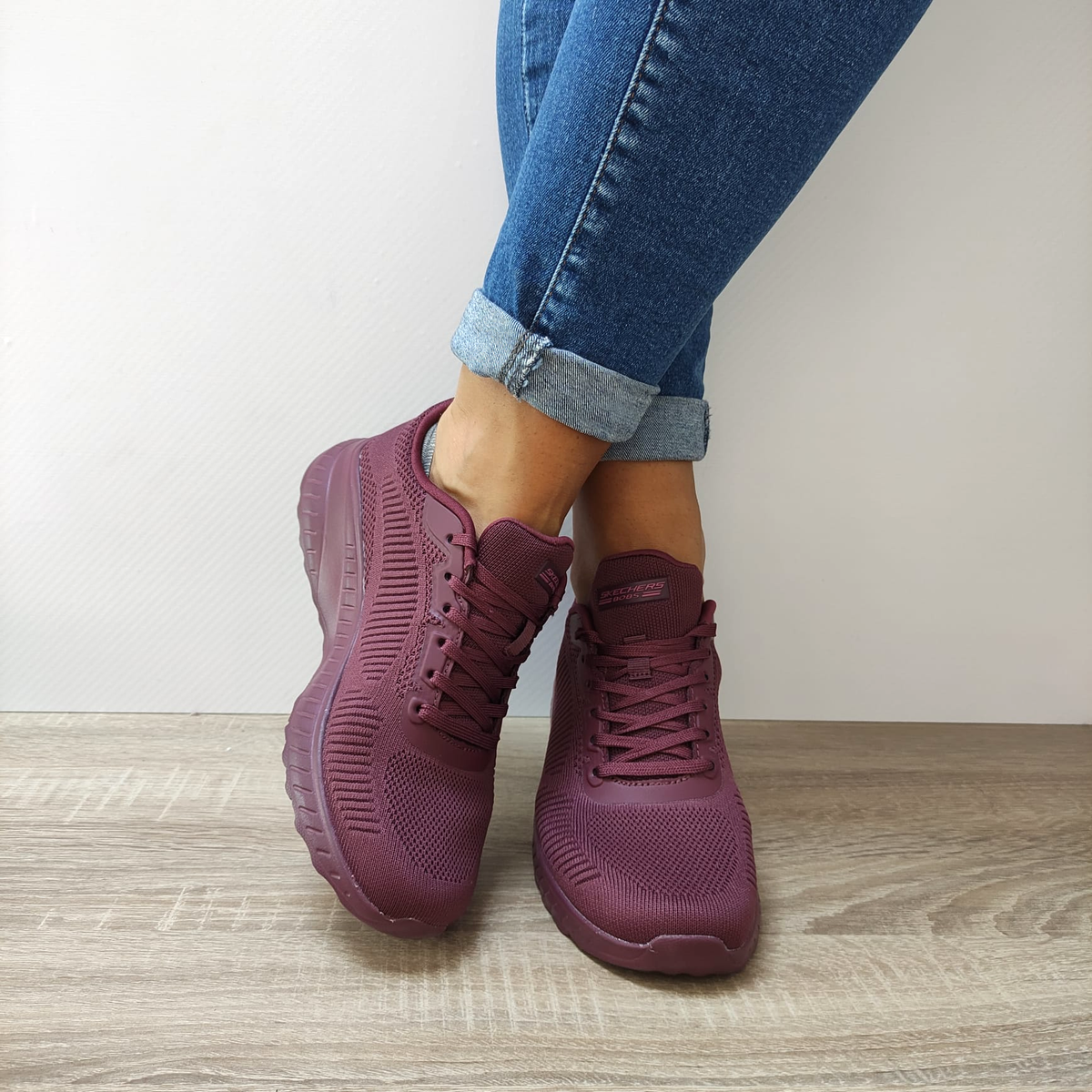 PANTOFI SPORT DAMA SKECHERS 117209 PLUM - imagine 5