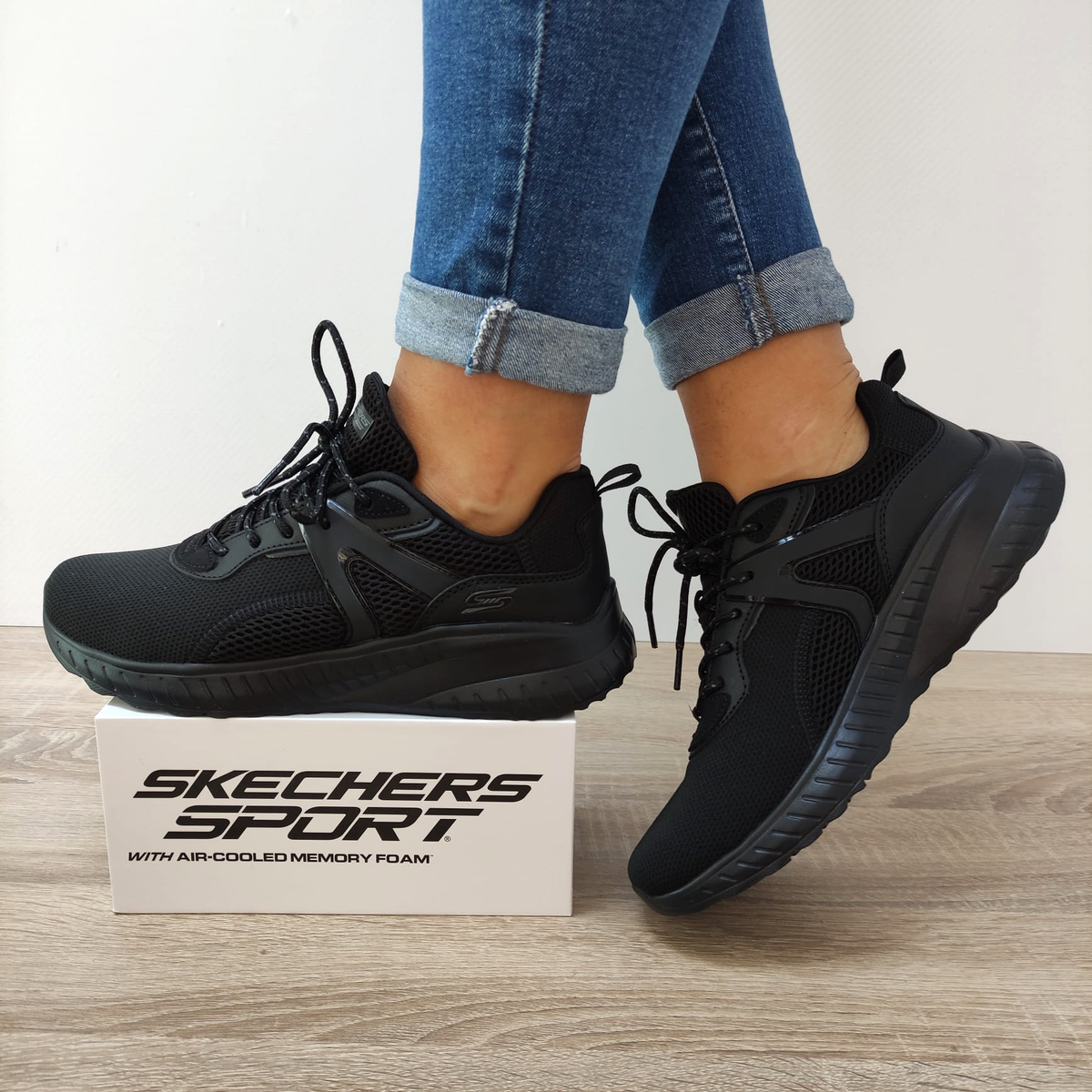 PANTOFI SPORT DAMA SKECHERS 117237 NEGRI - imagine 2