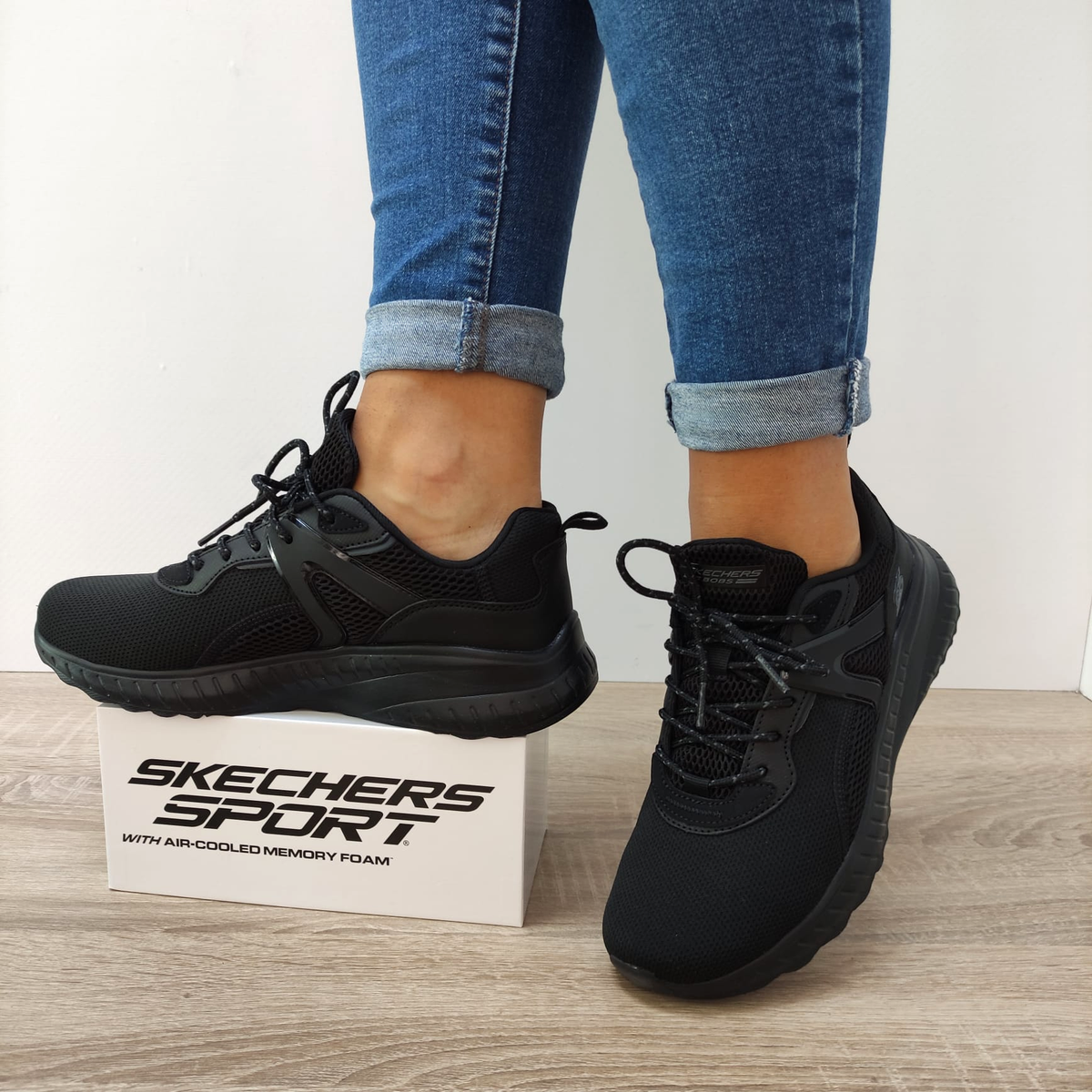 PANTOFI SPORT DAMA SKECHERS 117237 NEGRI - imagine 3