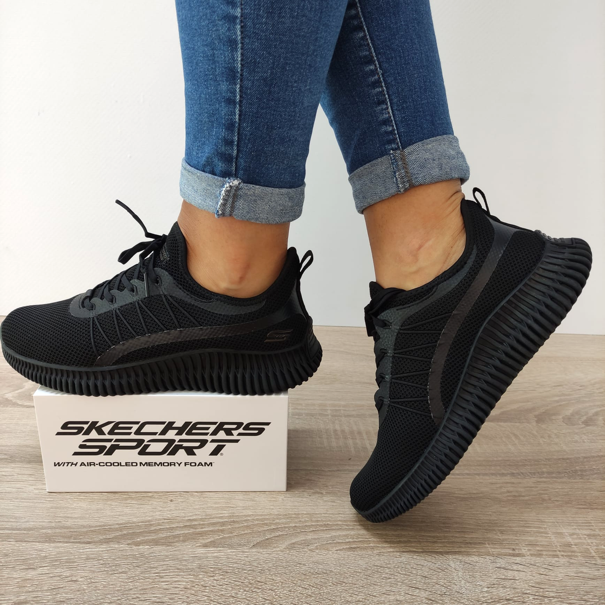 PANTOFI SPORT DAMA SKECHERS 117417 BBK - imagine 2