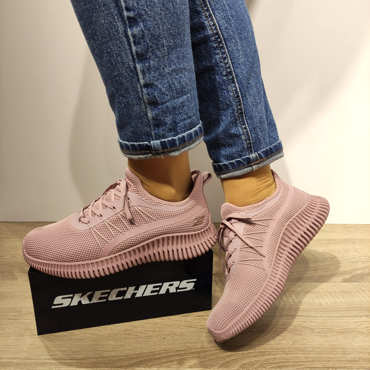 PANTOFI SPORT DAMA SKECHERS 117417 ROS - imagine 2