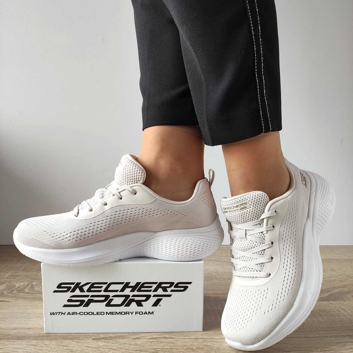 PANTOFI SPORT DAMA SKECHERS 117550 NAT - imagine 3