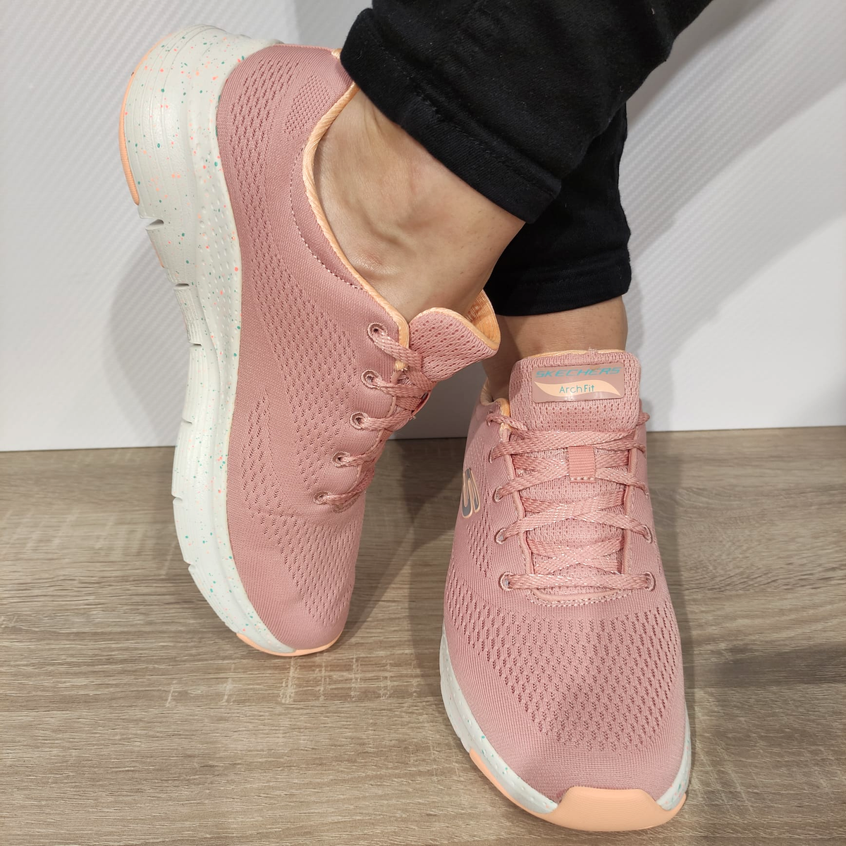 PANTOFI SPORT DAMA SKECHERS 149566 PKMT - imagine 4