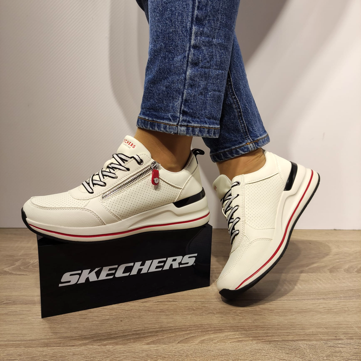 PANTOFI SPORT DAMA SKECHERS 177335 WHT - imagine 2